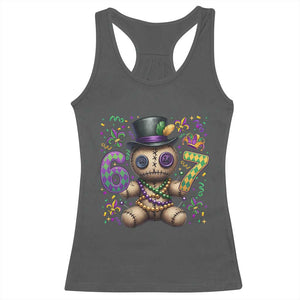 Funny Mardi Gras 67 Voodoo Doll Racerback Tank Top Fat Tuesday Six Seven Meme TS11 Dark Heather Print Your Wear
