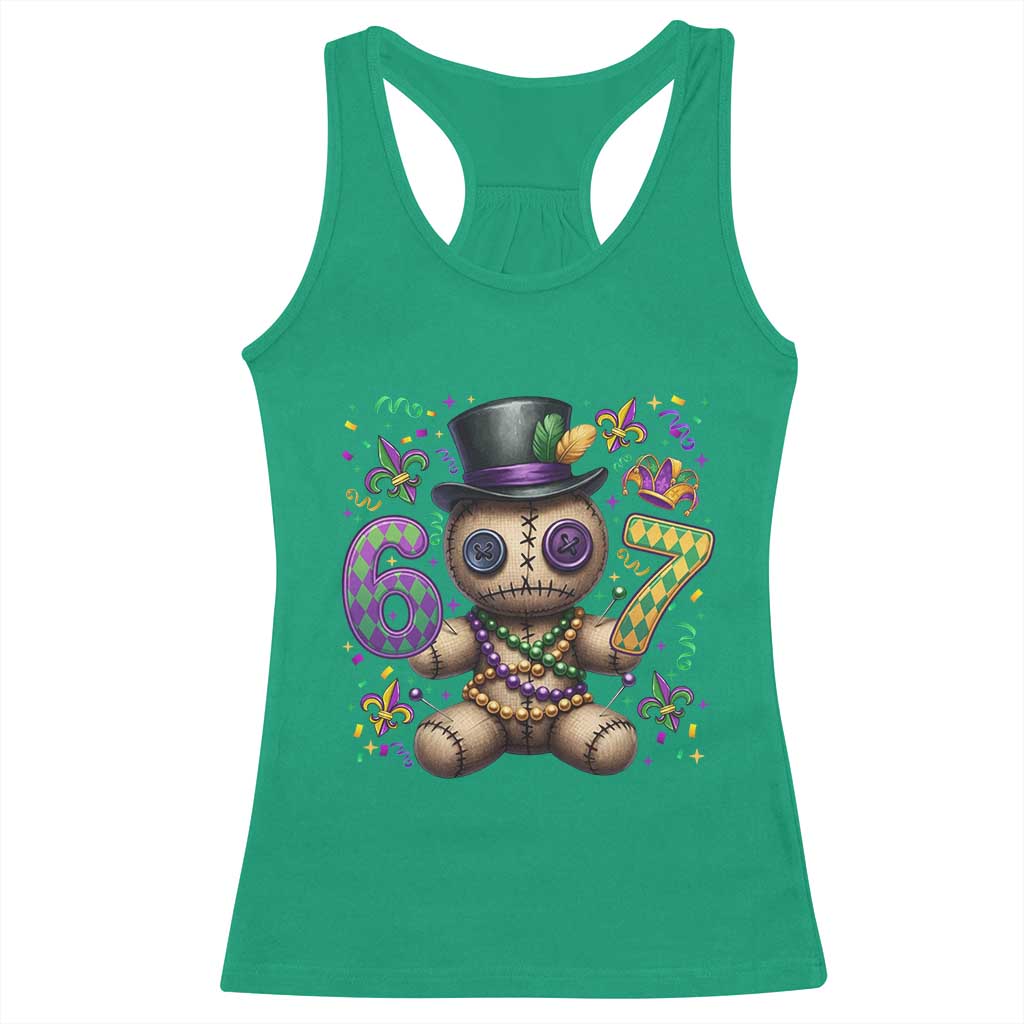 Funny Mardi Gras 67 Voodoo Doll Racerback Tank Top Fat Tuesday Six Seven Meme TS11 Irish Green Print Your Wear