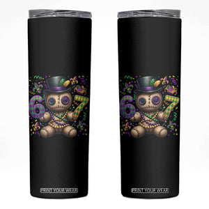 Funny Mardi Gras 67 Voodoo Doll Skinny Tumbler Fat Tuesday Six Seven Meme TS11 Black Print Your Wear