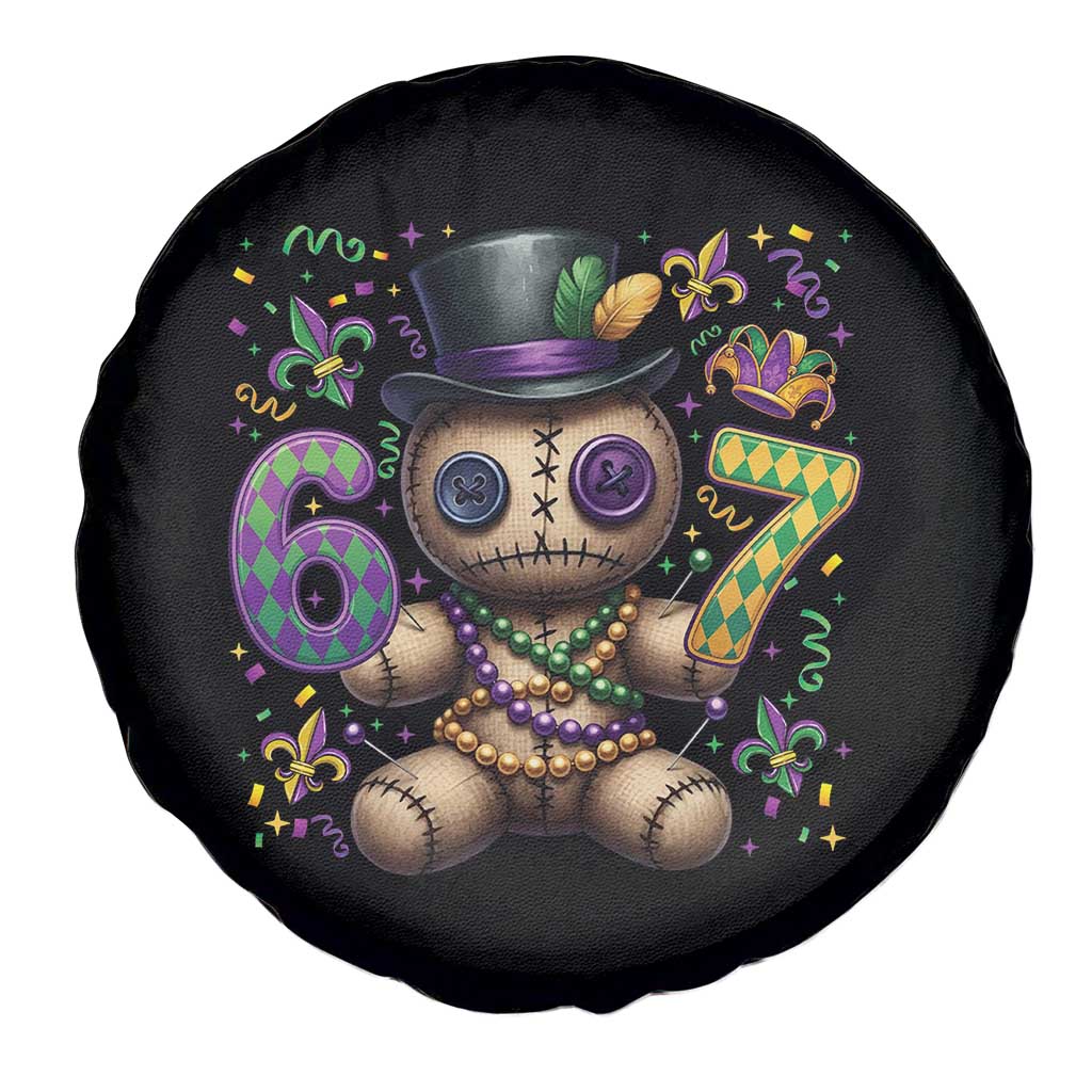 Funny Mardi Gras 67 Voodoo Doll Spare Tire Cover Fat Tuesday Six Seven Meme TS11 Print Your Wear
