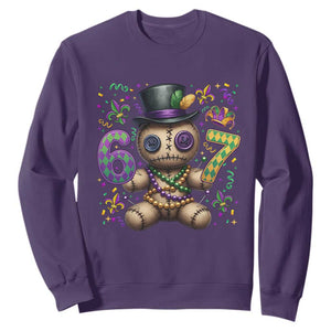Funny Mardi Gras 67 Voodoo Doll Sweatshirt Fat Tuesday Six Seven Meme TS11 Purple Print Your Wear