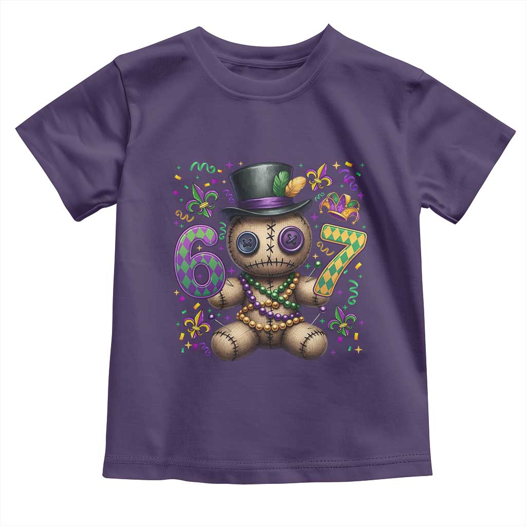 Funny Mardi Gras 67 Voodoo Doll Toddler T Shirt Fat Tuesday Six Seven Meme TS11 Purple Print Your Wear