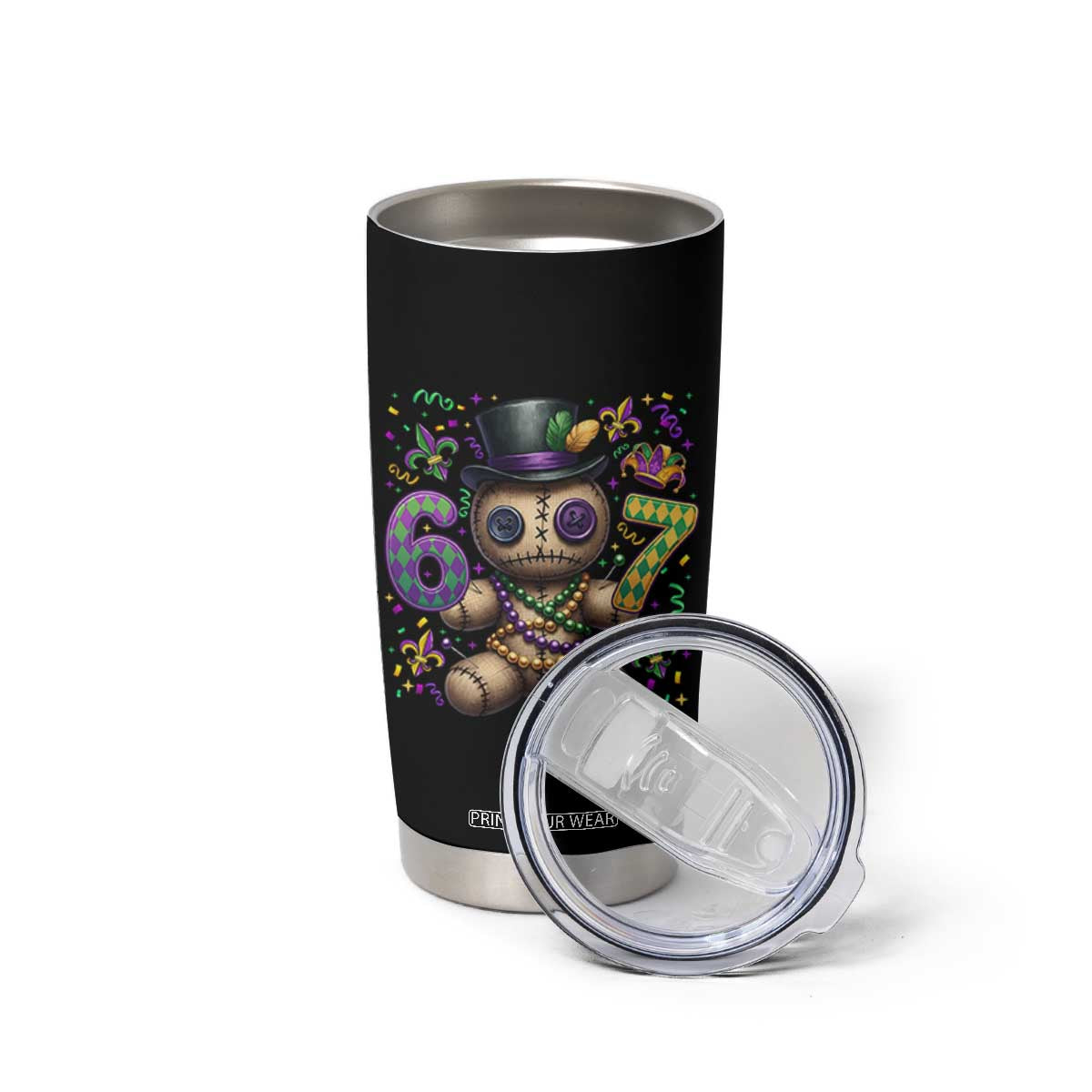 Funny Mardi Gras 67 Voodoo Doll Tumbler Cup Fat Tuesday Six Seven Meme TS11 Print Your Wear