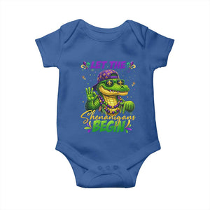 Let The Shenanigans Begin Mardi Gras 67 Meme Baby Onesie Funny Alligator Mardigator Six Seven TS11 Royal Blue Print Your Wear