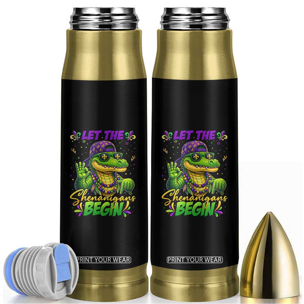 Let The Shenanigans Begin Mardi Gras 67 Meme Bullet Tumbler Funny Alligator Mardigator Six Seven TS11 Black Print Your Wear