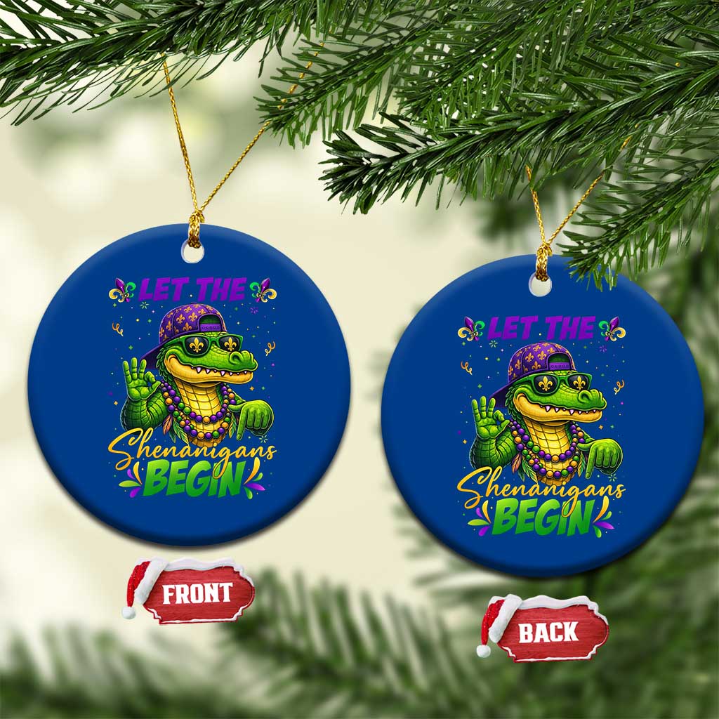 Let The Shenanigans Begin Mardi Gras 67 Meme Ceramic Ornament Funny Alligator Mardigator Six Seven TS11 1pc Blue Print Your Wear