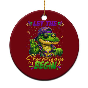 Let The Shenanigans Begin Mardi Gras 67 Meme Ceramic Ornament Funny Alligator Mardigator Six Seven TS11 1pc Red Print Your Wear