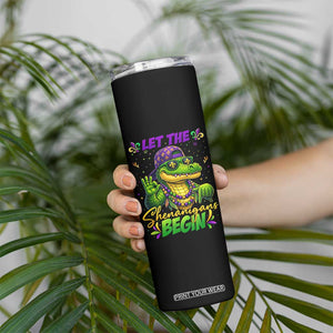 Let The Shenanigans Begin Mardi Gras 67 Meme Skinny Tumbler Funny Alligator Mardigator Six Seven TS11 Print Your Wear