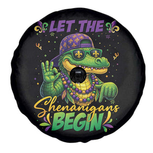 Let The Shenanigans Begin Mardi Gras 67 Meme Spare Tire Cover Funny Alligator Mardigator Six Seven TS11 Print Your Wear