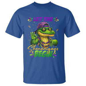 Let The Shenanigans Begin Mardi Gras 67 Meme T Shirt Funny Alligator Mardigator Six Seven TS11 Royal Blue Print Your Wear