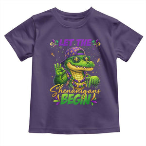 Let The Shenanigans Begin Mardi Gras 67 Meme Toddler T Shirt Funny Alligator Mardigator Six Seven TS11 Purple Print Your Wear