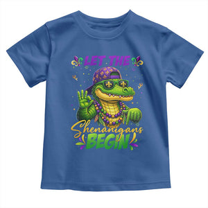 Let The Shenanigans Begin Mardi Gras 67 Meme Toddler T Shirt Funny Alligator Mardigator Six Seven TS11 Royal Blue Print Your Wear