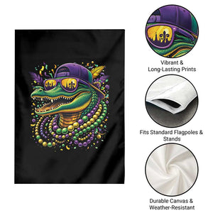 Mardigator Mardi Gras Alligator Carnival Beads Garden Flag TS11 Print Your Wear