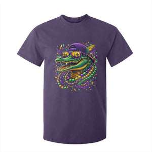 Mardigator Mardi Gras Alligator Carnival Beads T Shirt For Kid TS11 Purple Print Your Wear