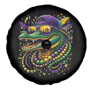 Mardigator Mardi Gras Alligator Carnival Beads Spare Tire Cover TS11 Print Your Wear