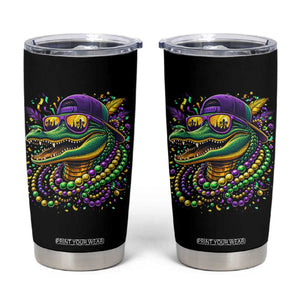 Mardigator Mardi Gras Alligator Carnival Beads Tumbler Cup TS11 Black Print Your Wear