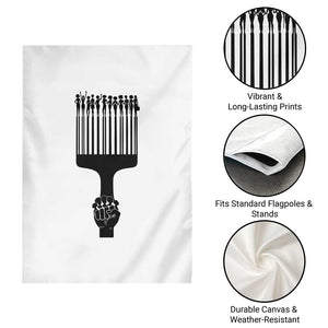 Afro Pick Comb Strong Black Power Fist Garden Flag TS11 Print Your Wear