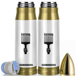 Afro Pick Comb Strong Black Power Fist Bullet Tumbler TS11 White Print Your Wear