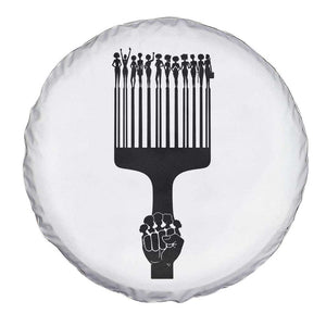 Afro Pick Comb Strong Black Power Fist Spare Tire Cover TS11 Print Your Wear