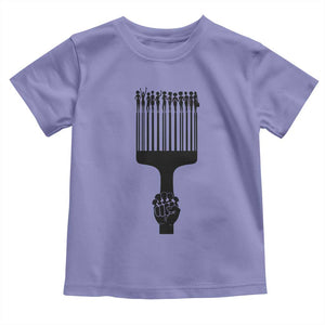 Afro Pick Comb Strong Black Power Fist Toddler T Shirt TS11 Violet Print Your Wear