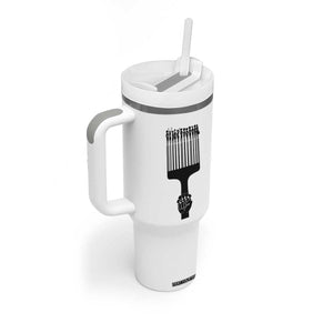 Afro Pick Comb Strong Black Power Fist Tumbler With Handle TS11 Print Your Wear
