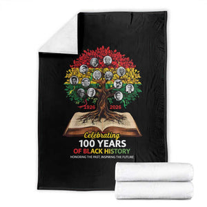 Celebrating 100 Years Of Black History Honoring The Past Inspiring The Future Throw Blanket Black Leaders TS11 Black Print Your Wear