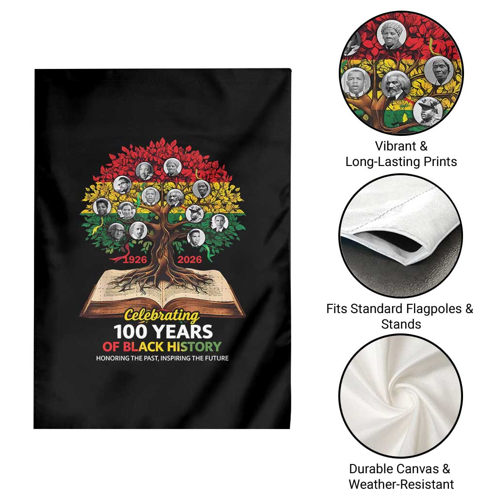 Celebrating 100 Years Of Black History Honoring The Past Inspiring The Future Garden Flag Black Leaders TS11 Print Your Wear