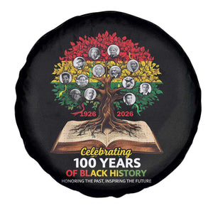 Celebrating 100 Years Of Black History Honoring The Past Inspiring The Future Spare Tire Cover Black Leaders TS11 Print Your Wear
