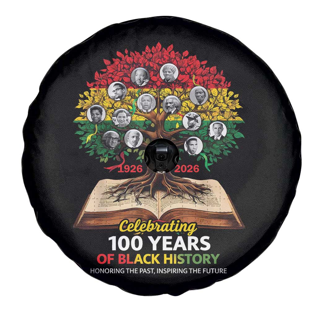 Celebrating 100 Years Of Black History Honoring The Past Inspiring The Future Spare Tire Cover Black Leaders TS11 Print Your Wear