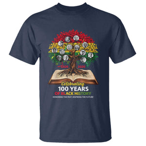 Celebrating 100 Years Of Black History Honoring The Past Inspiring The Future T Shirt Black Leaders TS11 Navy Print Your Wear