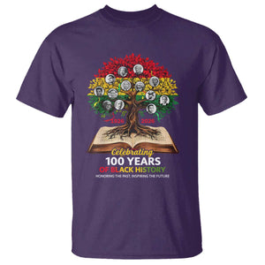 Celebrating 100 Years Of Black History Honoring The Past Inspiring The Future T Shirt Black Leaders TS11 Purple Print Your Wear