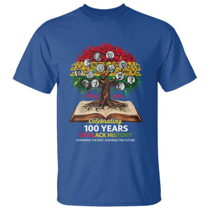 Celebrating 100 Years Of Black History Honoring The Past Inspiring The Future T Shirt Black Leaders TS11 Royal Blue Print Your Wear