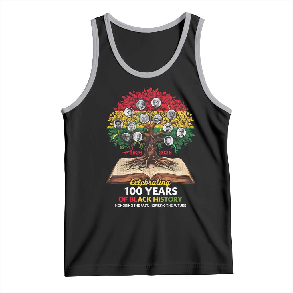 Celebrating 100 Years Of Black History Honoring The Past Inspiring The Future Tank Top Black Leaders TS11 Black Athletic Heather Print Your Wear