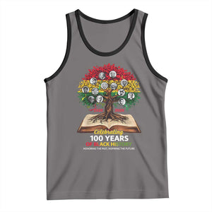 Celebrating 100 Years Of Black History Honoring The Past Inspiring The Future Tank Top Black Leaders TS11 Deep Heather Black Print Your Wear