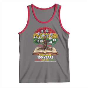 Celebrating 100 Years Of Black History Honoring The Past Inspiring The Future Tank Top Black Leaders TS11 Deep Heather Red Print Your Wear