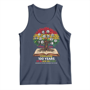 Celebrating 100 Years Of Black History Honoring The Past Inspiring The Future Tank Top Black Leaders TS11 Navy Print Your Wear