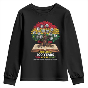Celebrating 100 Years Of Black History Honoring The Past Inspiring The Future Youth Sweatshirt Black Leaders TS11 Black Print Your Wear