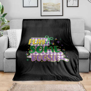 Play Some Boosie Mardi Gras Throw Blanket Funny Fat Tuesday Coquette Louisiana Carnival TS11 Print Your Wear