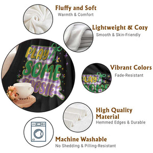 Play Some Boosie Mardi Gras Throw Blanket Funny Fat Tuesday Coquette Louisiana Carnival TS11 Print Your Wear