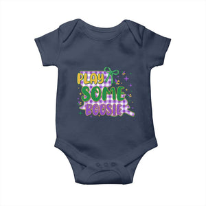 Play Some Boosie Mardi Gras Baby Onesie Funny Fat Tuesday Coquette Louisiana Carnival TS11 Navy Print Your Wear