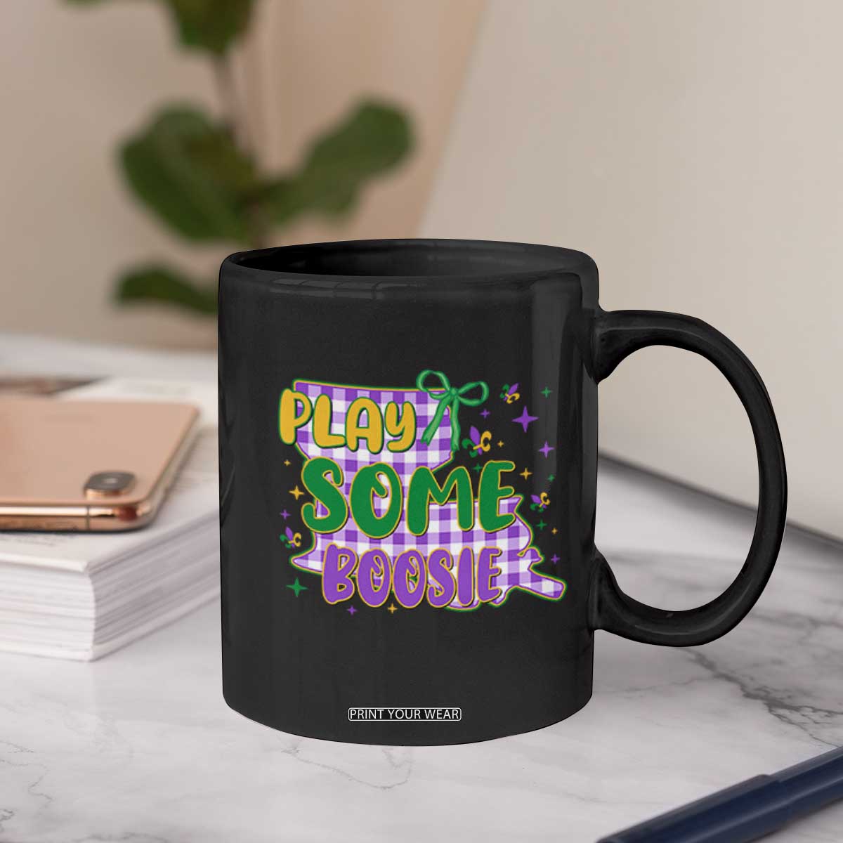 Play Some Boosie Mardi Gras Coffee Mug - Funny Fat Tuesday Coquette Louisiana Carnival TS11 Print Your Wear