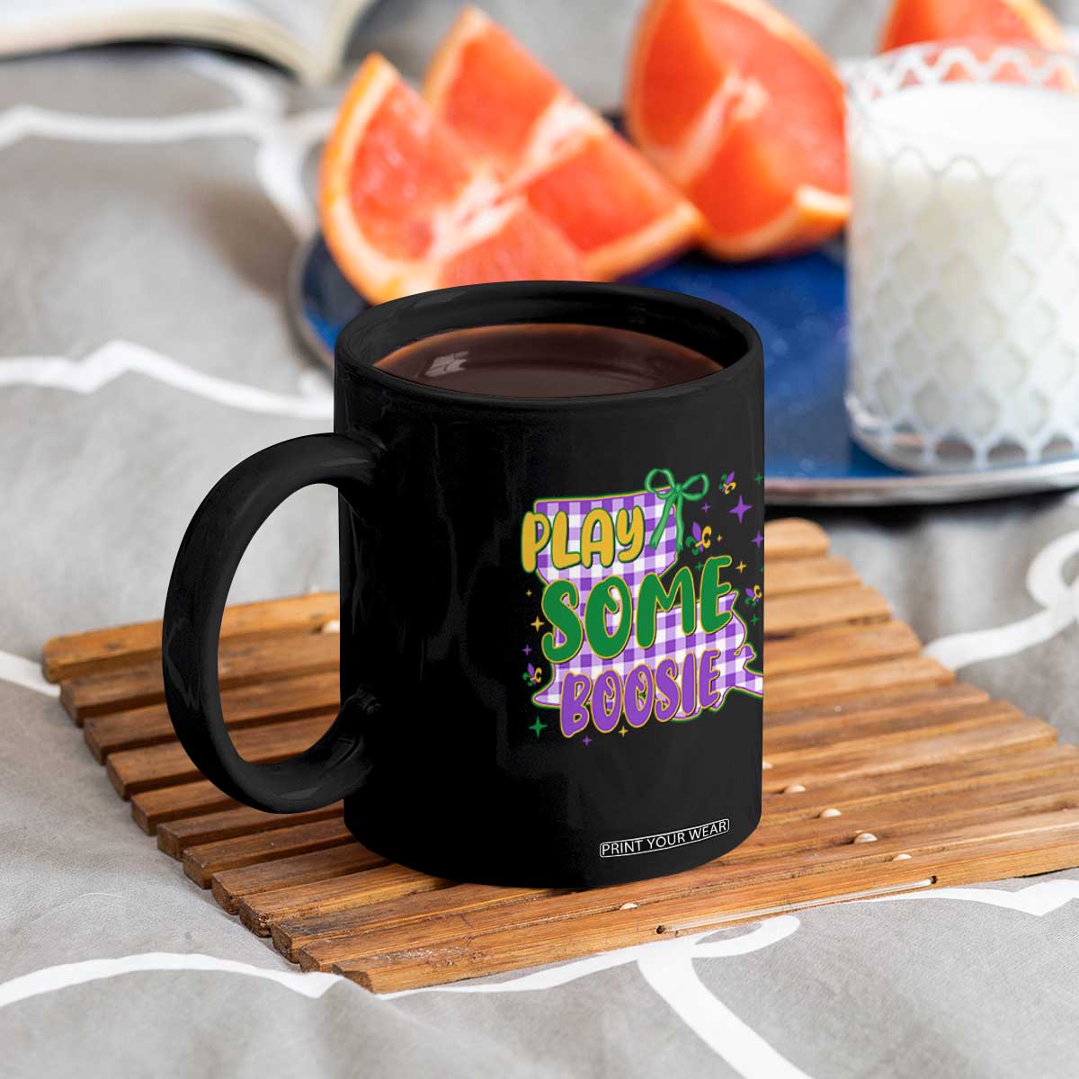 Play Some Boosie Mardi Gras Coffee Mug - Funny Fat Tuesday Coquette Louisiana Carnival TS11 Print Your Wear