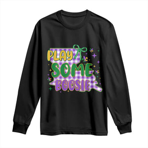 Play Some Boosie Mardi Gras Long Sleeve Shirt Funny Fat Tuesday Coquette Louisiana Carnival TS11 Black Print Your Wear