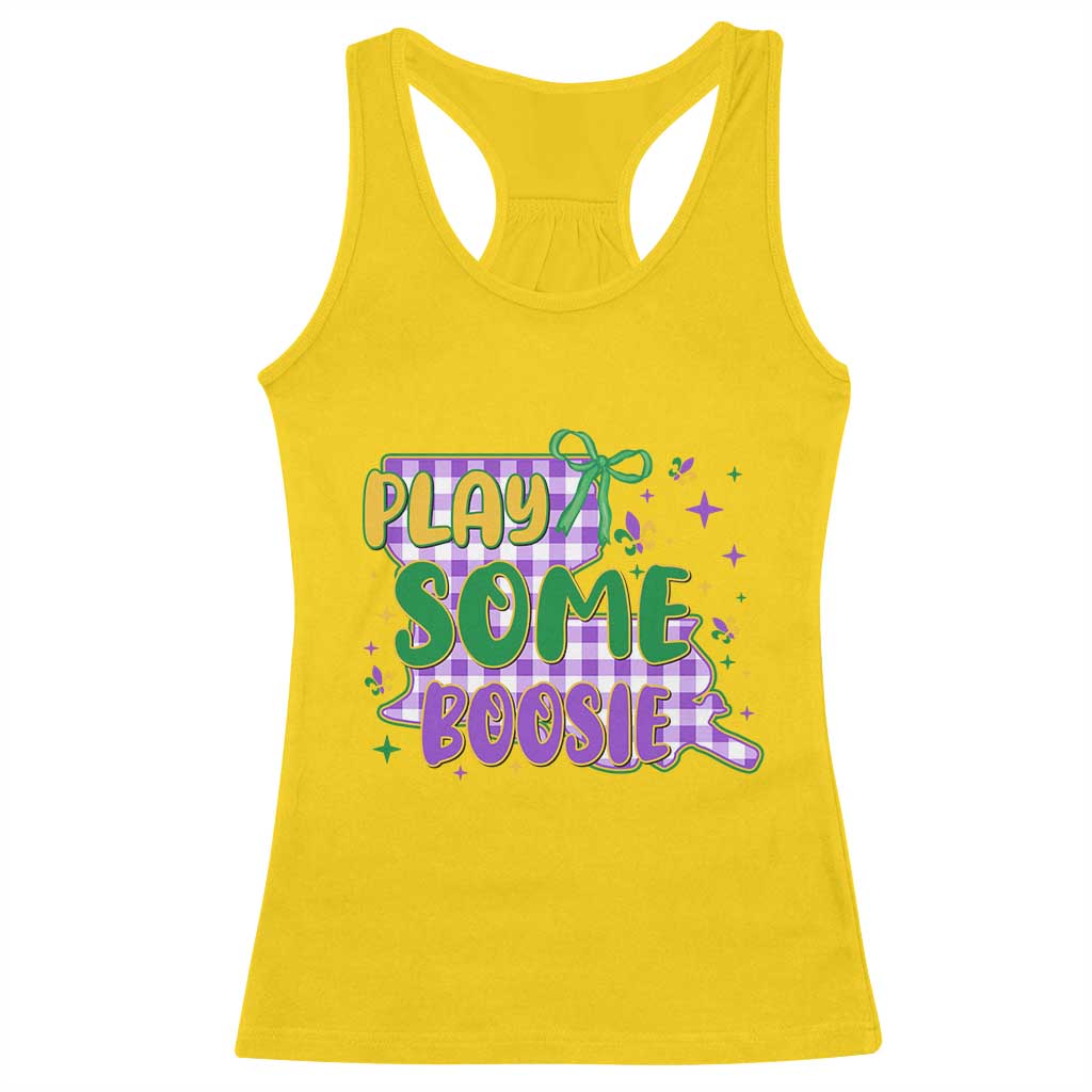 Play Some Boosie Mardi Gras Racerback Tank Top Funny Fat Tuesday Coquette Louisiana Carnival TS11 Daisy Print Your Wear