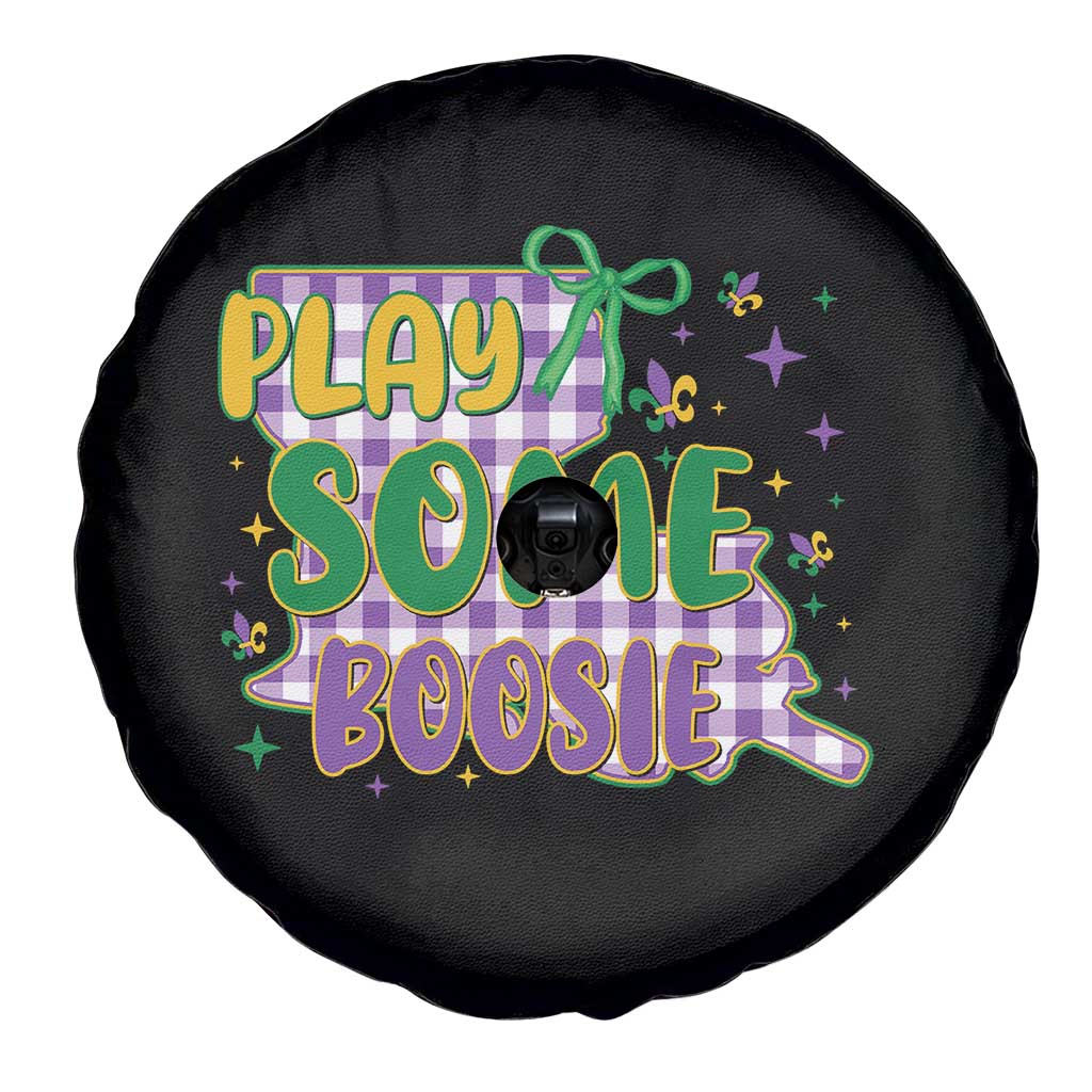 Play Some Boosie Mardi Gras Spare Tire Cover Funny Fat Tuesday Coquette Louisiana Carnival TS11 Print Your Wear