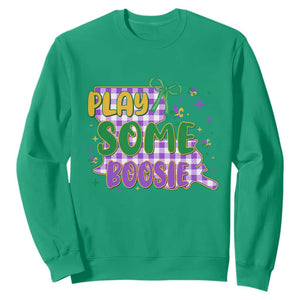 Play Some Boosie Mardi Gras Sweatshirt Funny Fat Tuesday Coquette Louisiana Carnival TS11 Irish Green Print Your Wear