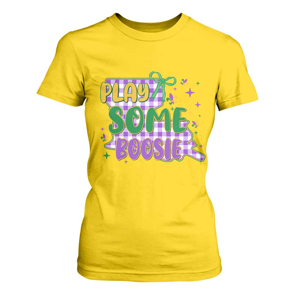 Play Some Boosie Mardi Gras T Shirt For Women Funny Fat Tuesday Coquette Louisiana Carnival TS11 Daisy Print Your Wear