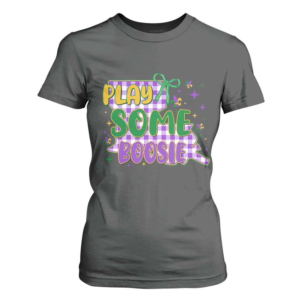 Play Some Boosie Mardi Gras T Shirt For Women Funny Fat Tuesday Coquette Louisiana Carnival TS11 Dark Heather Print Your Wear