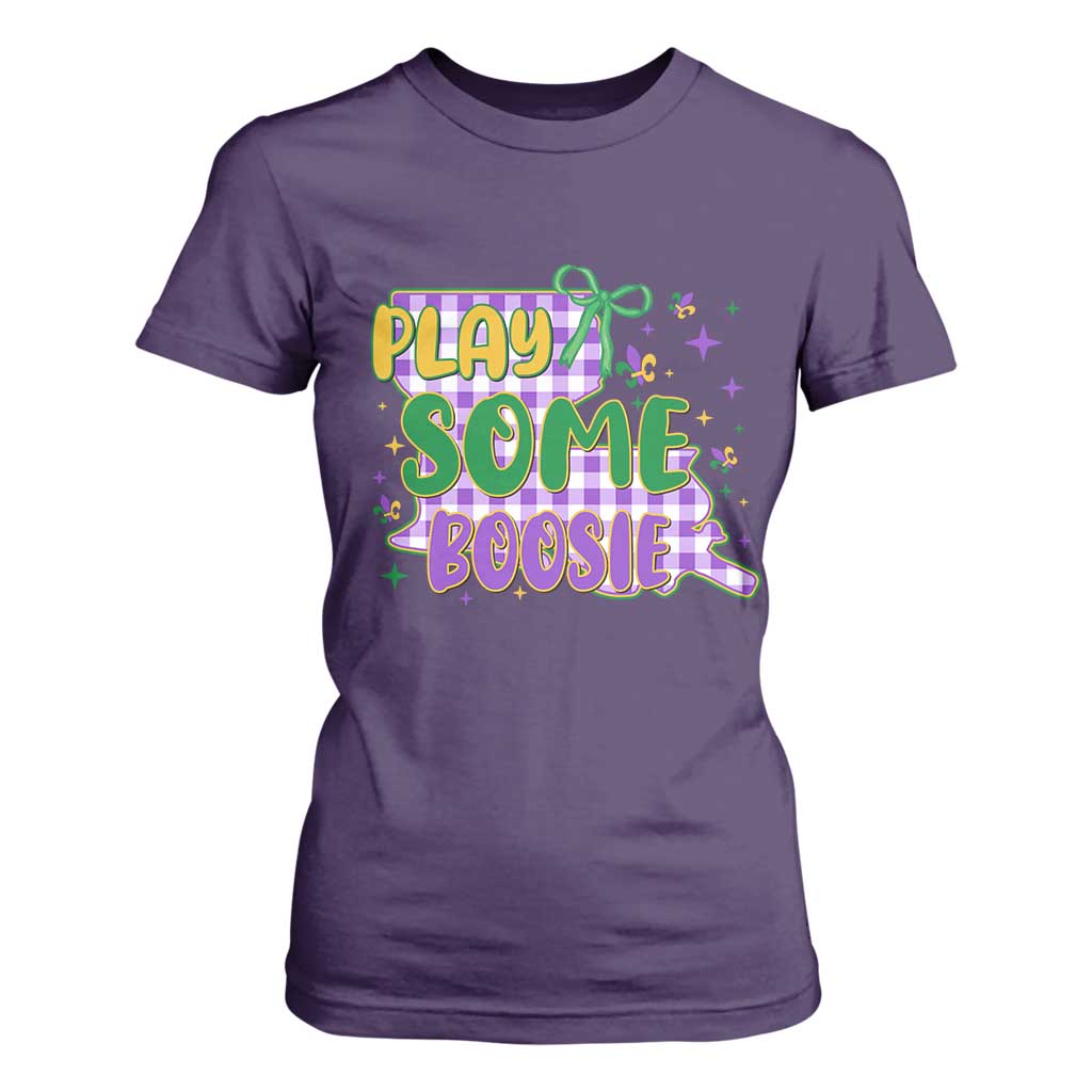 Play Some Boosie Mardi Gras T Shirt For Women Funny Fat Tuesday Coquette Louisiana Carnival TS11 Purple Print Your Wear