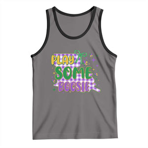 Play Some Boosie Mardi Gras Tank Top Funny Fat Tuesday Coquette Louisiana Carnival TS11 Deep Heather Black Print Your Wear